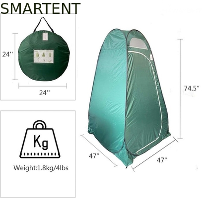 74.5*47*47 pouces de polyester vert Tente d'intimité instantanée avec couverture complète pour camping plage et événements en plein air fournisseur