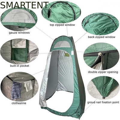 74.5*47*47 pouces de polyester vert Tente d'intimité instantanée avec couverture complète pour camping plage et événements en plein air fournisseur