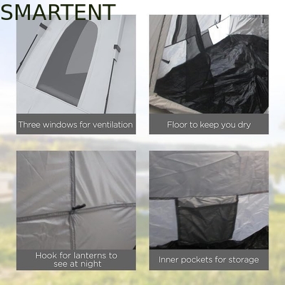 118*118*78.75 pouces 2 à 3 personnes imperméable à l'eau Tente de camping automatique avec poteaux en fibre de verre et fenêtres en maille fournisseur