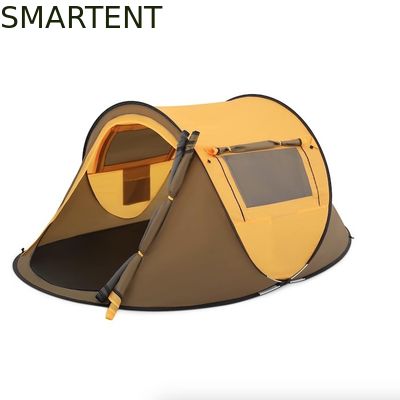 Acheter 96*59*41 pouces de polyester jaune Tente de camping 4 saisons avec fenêtres en maille et conception imperméable pour 2 personnes fabrication en ligne