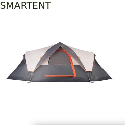 Acheter 410*210*140CM Tente de camping en polyester gris 6 saisons avec plancher étanche / fenêtres en maille fabrication en ligne