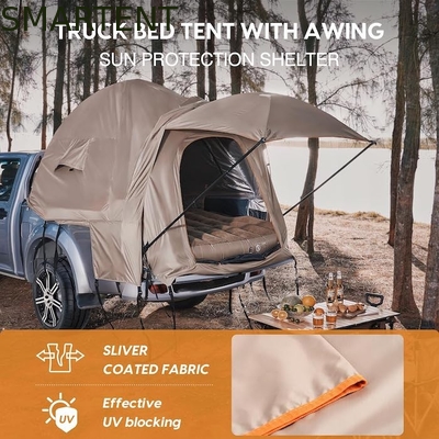 82.7*66.9*66.9 pouces Khaki 210D en argent enduit polyester Tente de camionnette avec fenêtres ventilées pour le camping en plein air fournisseur