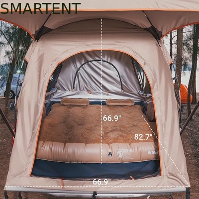 82.7*66.9*66.9 pouces Khaki 210D en argent enduit polyester Tente de camionnette avec fenêtres ventilées pour le camping en plein air fournisseur