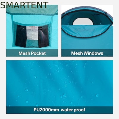 2.44*1.52*1.07M 4 saisons automatique vert imperméable à l'eau PU2000MM enduit de polyester pour 2 personnes fournisseur