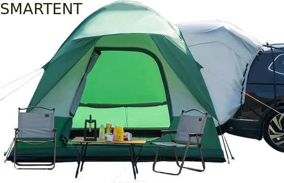 Extérieur 3*3*2.3M 4-6 Personnes Verte imperméable à l'eau PU3000MM enduit Polyester fibre de verre Pole Portable SUV Pickup Tente de camping fournisseur