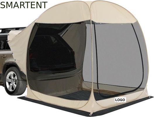 Acheter 2.13*2.13*2.18M Couleur beige Protection UV imperméable enduit en polyester Pop Up Sport Utility Vehicle Tente de camping fabrication en ligne