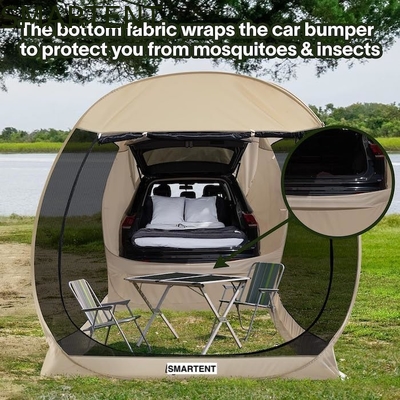 2.13*2.13*2.18M Couleur beige Protection UV imperméable enduit en polyester Pop Up Sport Utility Vehicle Tente de camping fournisseur