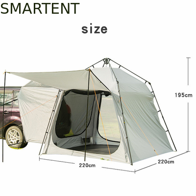 220*220*195CM en fibre de verre pour 4 personnes Gris PU2000MM Polyester 210D SUV Tente de camping imperméable à l'eau avec protection UV Facile à installer fournisseur