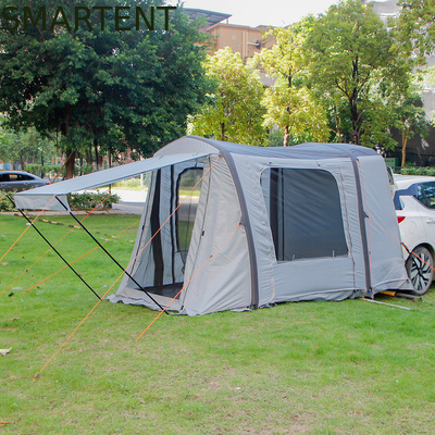 149.6*70.8*70.8 pouces gris imperméable à l'eau PU2000MM revêtu de polyester 210D Spacieux SUV Air Camping Tent Avec protection UV fournisseur