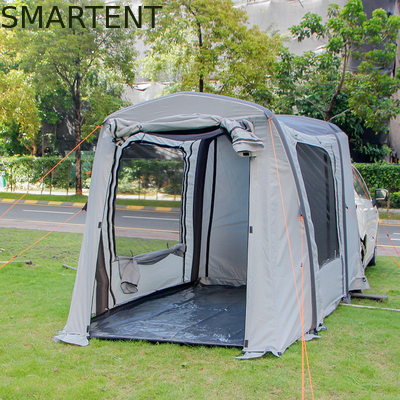 149.6*70.8*70.8 pouces gris imperméable à l'eau PU2000MM revêtu de polyester 210D Spacieux SUV Air Camping Tent Avec protection UV fournisseur