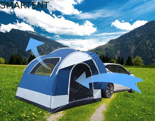 250*250*200CM PU2000MM enduit de polyester 210D Tente de camping SUV à 2 portes avec poteaux en fibre de verre et fenêtres en maille fournisseur