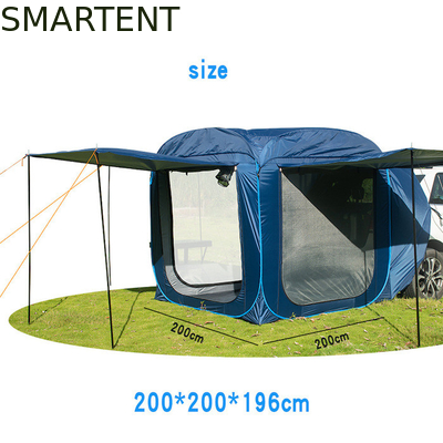 200*200*196CM Plaqué en argent 210T Pop UP Tente SUV avec conception imperméable à l'eau et protection UV fenêtres en maille fournisseur