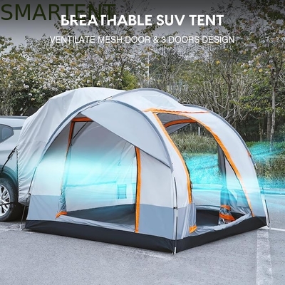 Tente de camping pour SUV 210D en polyester recouvert de gris pour 6 personnes avec fenêtres en maille et protection UV fournisseur