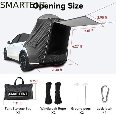 Tente de camping Tesla légère 4 saisons Noir couleur imperméable à l'eau Polyester enduit d'argent 210D Installation rapide en 10 minutes fournisseur