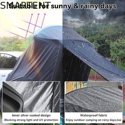 Tente de camping Tesla légère 4 saisons Noir couleur imperméable à l'eau Polyester enduit d'argent 210D Installation rapide en 10 minutes fournisseur