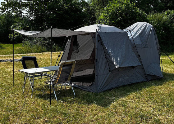 330*240*210CM Tente de camping Tesla légère automatique gris imperméable à l'eau PU2000MM enduite en polyester 210D pour 4 personnes fournisseur