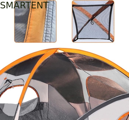4.57*2.74*1.78M Tente de camping pour 8 personnes en extérieur à double couche grise imperméable en polyester pour les activités de 3 saisons fournisseur