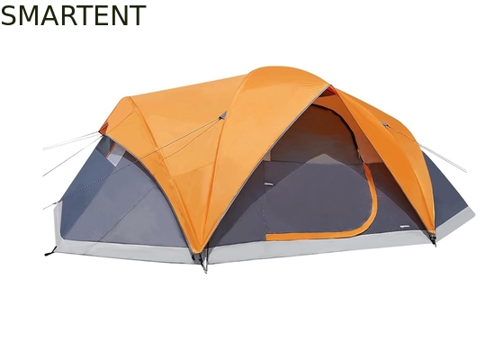 4.57*2.74*1.78M Tente de camping pour 8 personnes en extérieur à double couche grise imperméable en polyester pour les activités de 3 saisons fournisseur