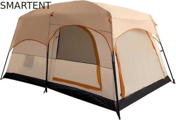 Acheter 4-personne 3.3*2.1*1.85M Outdoor Tout temps Khaki imperméable enduit de polyester 2-house design tente de camping fabrication en ligne