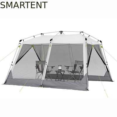 350*300*210CM Tentes de camping personnalisées résistantes à l'eau grises avec fenêtres en treillis de ventilation fournisseur