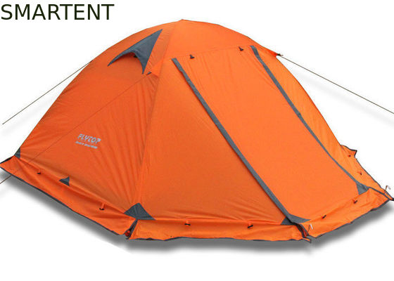 Acheter 2 personnes Orange PU3000MM enduit de polyester en aluminium cadre de 210T Tente étanche avec sac à main fabrication en ligne