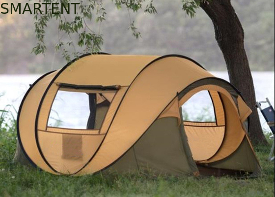 280*200*130CM 4 personnes Polyester gris étanche à l'eau 4 saisons Forme de bateau Pop Up Tentes de camping Sac à main inclus fournisseur