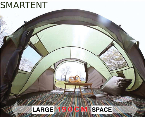 280*200*130CM 4 personnes Polyester gris étanche à l'eau 4 saisons Forme de bateau Pop Up Tentes de camping Sac à main inclus fournisseur