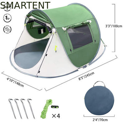 2 personnes 245*148*100CM Polyester étanche vert Camping extérieur Spacieux Pop Up Boat Tent Avec Ventilation en maille fournisseur