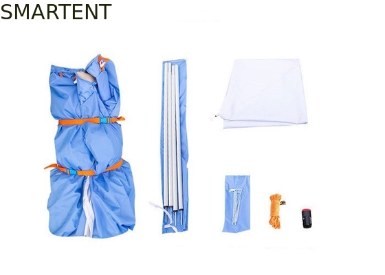 Camping extérieur double couleur imperméable à l'eau 210D double couche tente remplie d'air avec des poteaux d'air en TPU pour une meilleure protection UV fournisseur