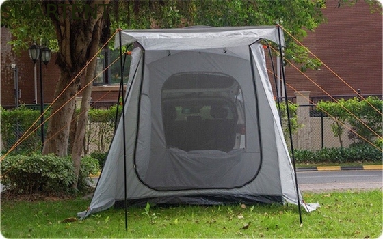 260*180*190CM imperméable à l'eau PU2000MM enduit de gris 210D polyester toute saison tente familiale sur le toit avec deux portes et fenêtres fournisseur