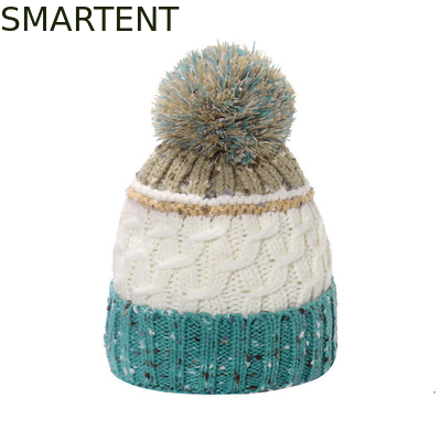 Accessoires écologiques personnalisés RPET Bonnet tricoté avec soutien pompon Service OEM et commerce équitable approuvé fournisseur