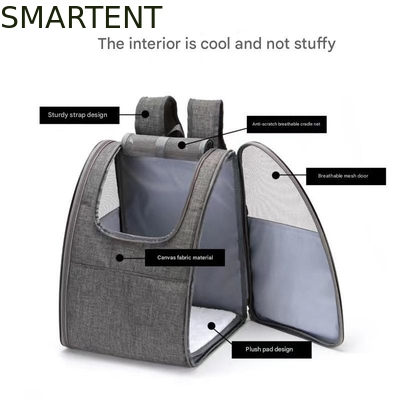 34*28*42CM Sac à dos pliable gris en tissu doux Sac à dos jolie poupée fournisseur
