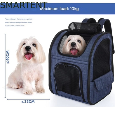 Sac à dos de voyage pour animaux de compagnie extensible en Oxford cationique bleu 33,5*27*42CM, tissu doux, adorables accessoires pour animaux de compagnie pour vos compagnons satisfaits fournisseur
