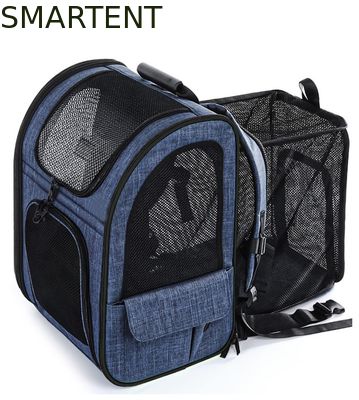 Acheter Sac à dos de voyage pour animaux de compagnie extensible en Oxford cationique bleu 33,5*27*42CM, tissu doux, adorables accessoires pour animaux de compagnie pour vos compagnons satisfaits fabrication en ligne