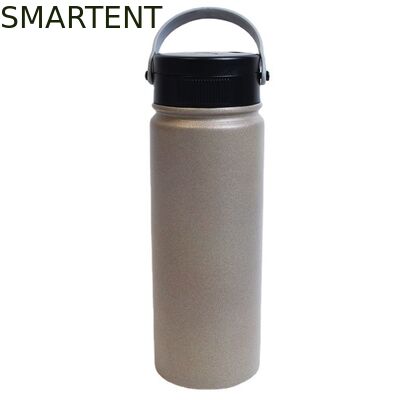 Acheter Bouteilles d'eau d'entraînement isolées à large ouverture en acier inoxydable avec stérilisation UV, couleur grise, poignée de transport et volume personnalisé de 500 ml, parfaites pour les sports de plein air fabrication en ligne