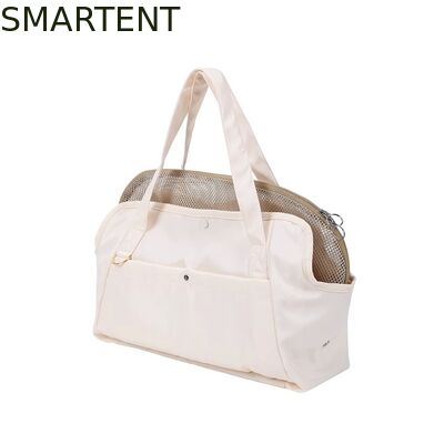 Acheter Sac de voyage pour animaux de compagnie en fibre de polyester beige 41*16*35CM, pliable, léger, rangement pratique, idéal pour les propriétaires d'animaux en déplacement fabrication en ligne