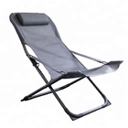 Salon pliable Chaise For Lawn Deck de plage de cadre en aluminium de Grey Folding Beach Lounge Chair fournisseur