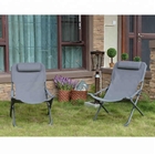 Salon pliable Chaise For Lawn Deck de plage de cadre en aluminium de Grey Folding Beach Lounge Chair fournisseur