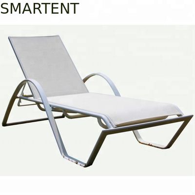 Acheter Canapé se pliant léger blanc se pliant empilable de plage d'anti rouille de chaise longue de plage fabrication en ligne