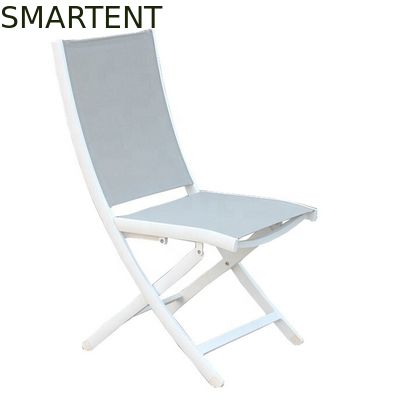 Acheter PVC pliable blanc européen Mesh Back Aluminum Frame de chaise longue de plage fabrication en ligne