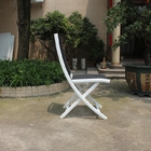 PVC pliable blanc européen Mesh Back Aluminum Frame de chaise longue de plage fournisseur