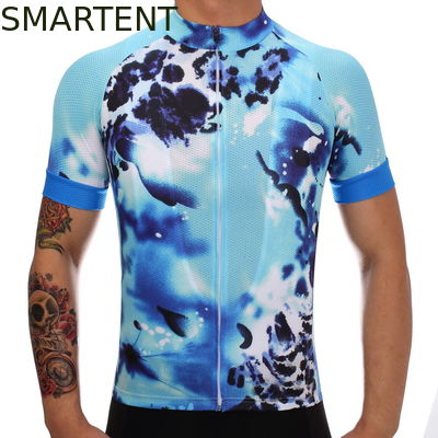 Acheter Recyclage de monte de débardeur de gravier de polyester des débardeurs 130g de vélo fait sur commande bleu de cycliste fabrication en ligne