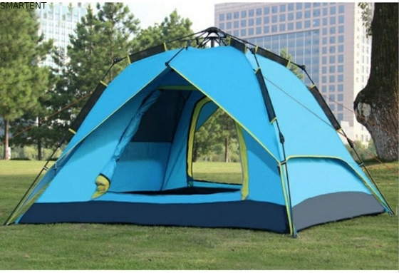 Tentes de camping extérieures en fibre de verre à ouverture automatique rapide avec tissu polyester imperméable à l'eau et au soleil 190T pour 3-4 personnes fournisseur