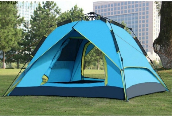 Tentes de camping extérieures en fibre de verre à ouverture automatique rapide avec tissu polyester imperméable à l'eau et au soleil 190T pour 3-4 personnes fournisseur