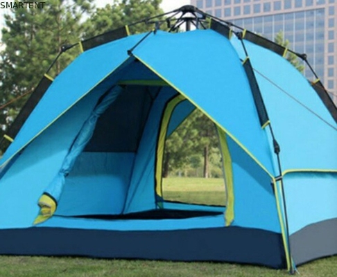 Tentes de camping extérieures en fibre de verre à ouverture automatique rapide avec tissu polyester imperméable à l'eau et au soleil 190T pour 3-4 personnes fournisseur