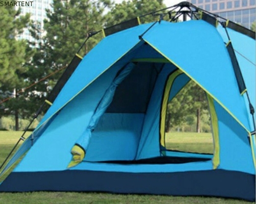 Tentes de camping extérieures en fibre de verre à ouverture automatique rapide avec tissu polyester imperméable à l'eau et au soleil 190T pour 3-4 personnes fournisseur