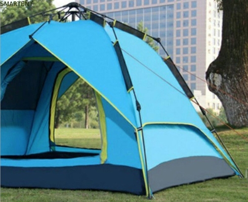 Tentes de camping extérieures en fibre de verre à ouverture automatique rapide avec tissu polyester imperméable à l'eau et au soleil 190T pour 3-4 personnes fournisseur
