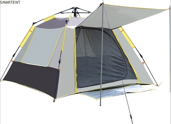 210*210*145CM Gris étanche revêtu 190T Polyester Automatique Tentes de camping extérieures Pop Up Tente à l'ombre du soleil Argent PU2000MM fournisseur