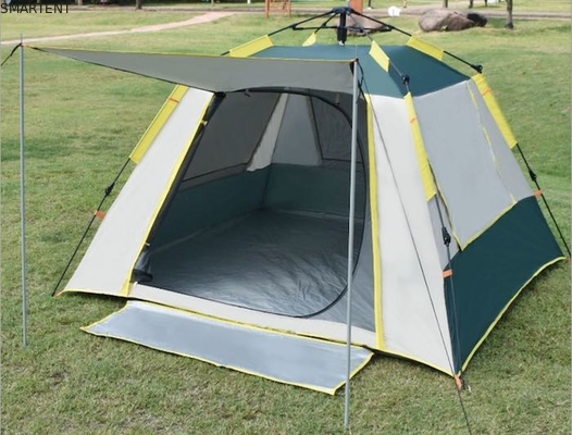 210*210*145CM Gris étanche revêtu 190T Polyester Automatique Tentes de camping extérieures Pop Up Tente à l'ombre du soleil Argent PU2000MM fournisseur