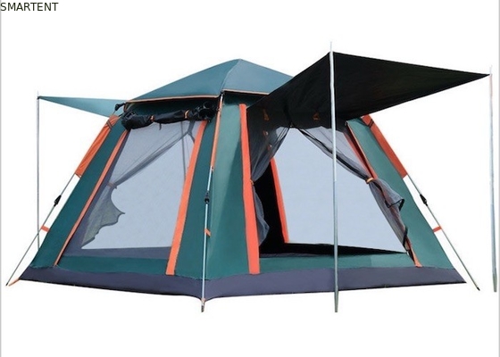 Tentes de camping extérieures à l'épreuve du soleil et ventilées cadre automatique en fibre de verre 210D polyester 240*240*140cm Design moderne vert fournisseur